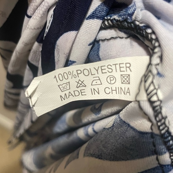 Ariana by Howards navy/white knee length dress. Size L/XL. - Picture 7 of 10